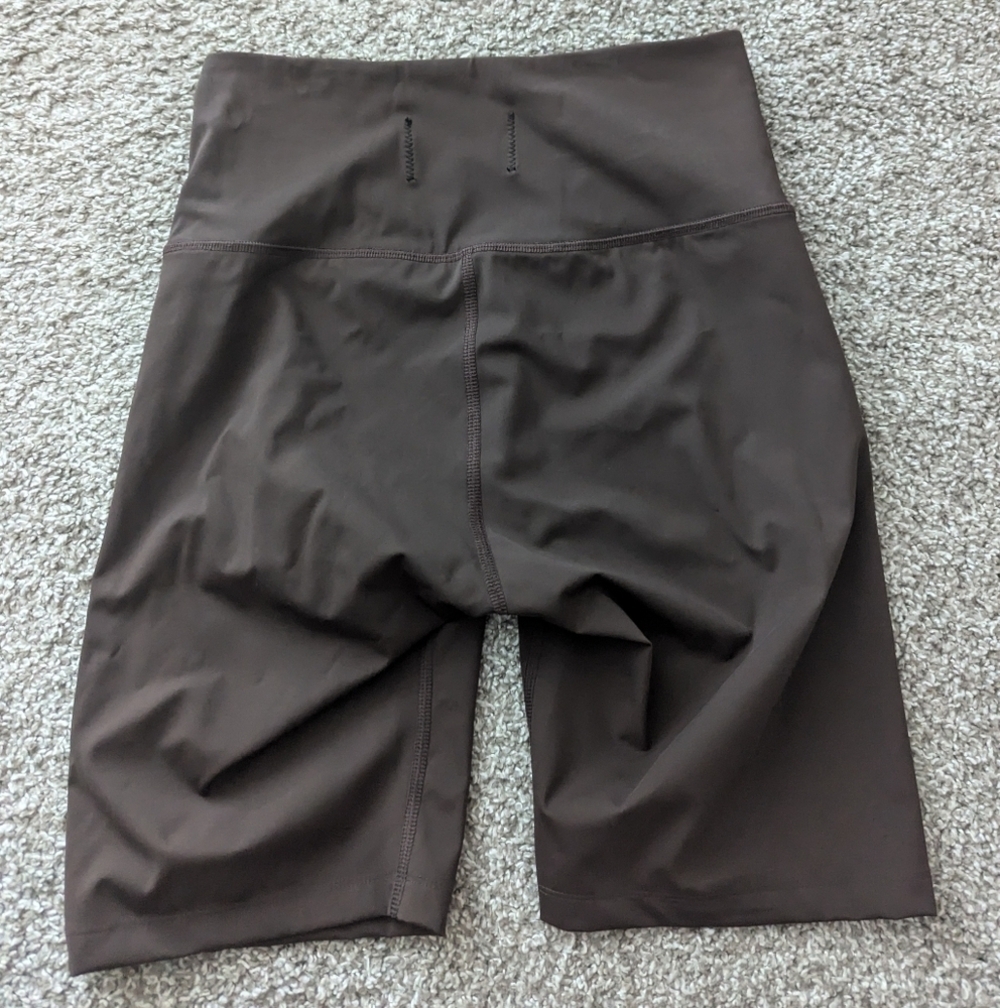 Reigning Champ Biker Shorts Chocolate Brown Athletic Shorts Size S - Picture 5 of 6